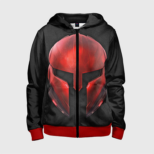 Детская толстовка на молнии Red Gladiator / 3D-Красный – фото 1