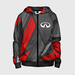Толстовка на молнии детская Infiniti sports racing, цвет: 3D-черный