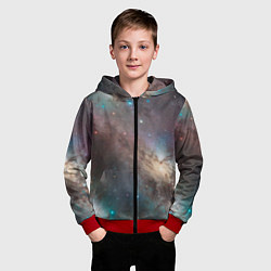 Толстовка на молнии детская Бескрайняя Вселенная, цвет: 3D-красный — фото 2