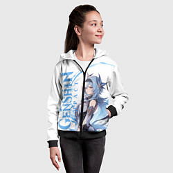 Толстовка на молнии детская Genshin impact - Эола, цвет: 3D-черный — фото 2