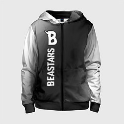 Толстовка на молнии детская Beastars glitch на темном фоне: по-вертикали, цвет: 3D-черный