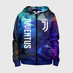 Толстовка на молнии детская Juventus logo blue, цвет: 3D-синий
