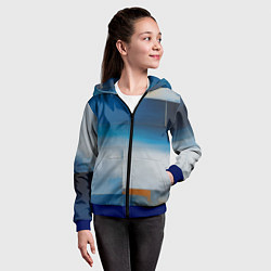 Толстовка на молнии детская Синяя палитра, цвет: 3D-синий — фото 2