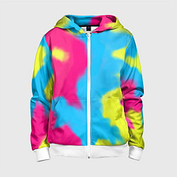 Толстовка на молнии детская Тай-дай из фильма Барби, цвет: 3D-белый