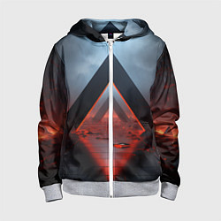 Толстовка на молнии детская Дорога абстракций, цвет: 3D-меланж