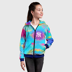 Толстовка на молнии детская New York Yankees - baseball team - logo, цвет: 3D-синий — фото 2