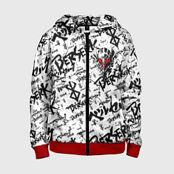 Толстовка на молнии детская Berserk tattoo mask, цвет: 3D-красный