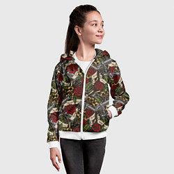 Толстовка на молнии детская Гангстер, цвет: 3D-белый — фото 2