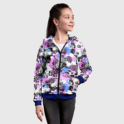 Толстовка на молнии детская Multicolored wild cats, цвет: 3D-синий — фото 2