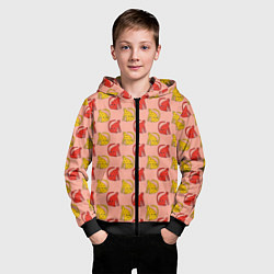 Толстовка на молнии детская Забавные леопарды, цвет: 3D-черный — фото 2