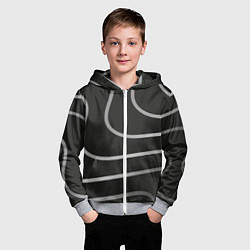 Толстовка на молнии детская Волнистые линии, цвет: 3D-меланж — фото 2