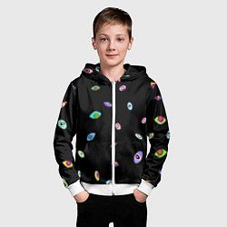 Толстовка на молнии детская Kaufmo Abstracted The Amazing Digital Circus, цвет: 3D-белый — фото 2