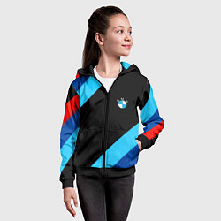 Толстовка на молнии детская BMW line, цвет: 3D-черный — фото 2