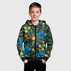 Толстовка на молнии детская Черника с орехами, цвет: 3D-черный — фото 2