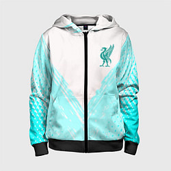 Толстовка на молнии детская Liverpool logo texture fc, цвет: 3D-черный