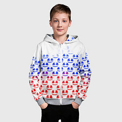 Толстовка на молнии детская Marshmello russia color, цвет: 3D-меланж — фото 2