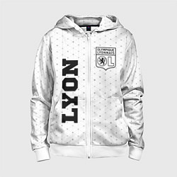 Толстовка на молнии детская Lyon sport на светлом фоне вертикально, цвет: 3D-белый