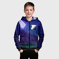 Толстовка на молнии детская Hoffenheim ночное поле, цвет: 3D-черный — фото 2