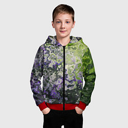 Толстовка на молнии детская Абстрактный эффект ржавчины, цвет: 3D-красный — фото 2