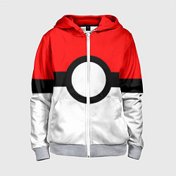 Толстовка на молнии детская Pokeball texture, цвет: 3D-меланж