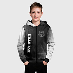 Толстовка на молнии детская Everton sport на темном фоне вертикально, цвет: 3D-черный — фото 2