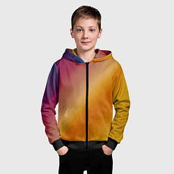 Толстовка на молнии детская Абстракция солнечный луч, цвет: 3D-черный — фото 2