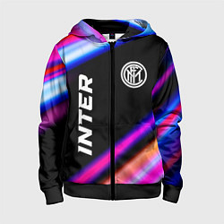 Толстовка на молнии детская Inter speed game lights, цвет: 3D-черный