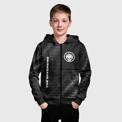 Толстовка на молнии детская The Offspring metal rock lines, цвет: 3D-черный — фото 2