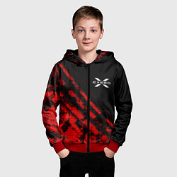 Толстовка на молнии детская Exeed sport grunge, цвет: 3D-красный — фото 2