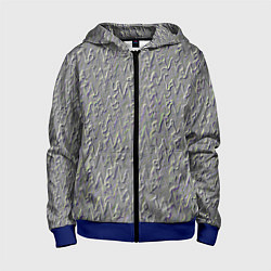 Толстовка на молнии детская Тиснение метала, цвет: 3D-синий