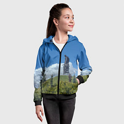 Толстовка на молнии детская Мемориал Советскому Солдату во Ржеве, цвет: 3D-черный — фото 2