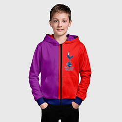 Толстовка на молнии детская Tottenham fc geometry, цвет: 3D-синий — фото 2
