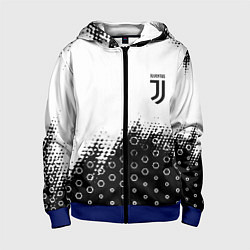 Толстовка на молнии детская Juventus sport steel, цвет: 3D-синий