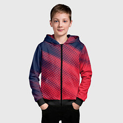 Толстовка на молнии детская Яркий абстрактный узор для спорта, цвет: 3D-черный — фото 2