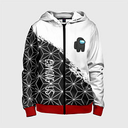 Толстовка на молнии детская Among us mobile game retro, цвет: 3D-красный