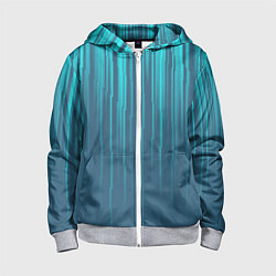 Толстовка на молнии детская Абстракция вертикальные линии, цвет: 3D-меланж