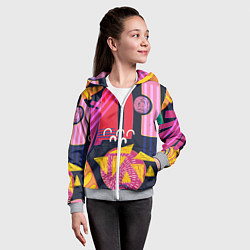 Толстовка на молнии детская Ширли мырли, цвет: 3D-меланж — фото 2