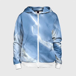 Толстовка на молнии детская Снежный покров, цвет: 3D-белый