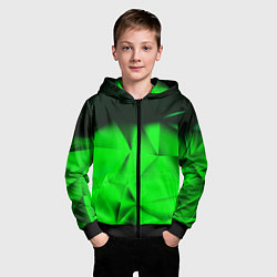 Толстовка на молнии детская Кислотная абстракция кубы, цвет: 3D-черный — фото 2