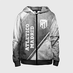 Толстовка на молнии детская Atletico Madrid - grey gradient вертикально, цвет: 3D-черный