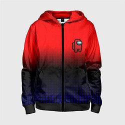 Толстовка на молнии детская Among us geometry gradient, цвет: 3D-черный