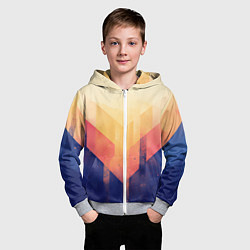 Толстовка на молнии детская Abstract art - geometric shapes, цвет: 3D-меланж — фото 2