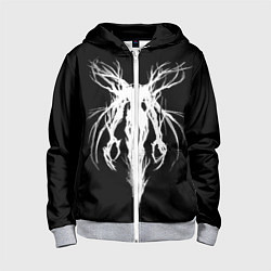 Толстовка на молнии детская Dark gothic angel, цвет: 3D-меланж