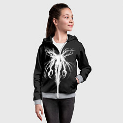 Толстовка на молнии детская Dark gothic angel, цвет: 3D-меланж — фото 2
