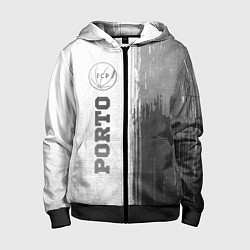 Толстовка на молнии детская Porto - white gradient по-вертикали, цвет: 3D-черный