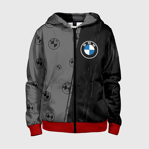 Детская толстовка на молнии Bmw performance Темный / 3D-Красный – фото 1