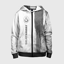 Толстовка на молнии детская Galatasaray - white gradient по-вертикали, цвет: 3D-черный
