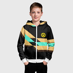 Толстовка на молнии детская Borussia sport line, цвет: 3D-белый — фото 2