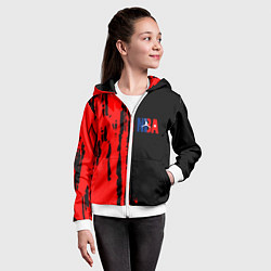 Толстовка на молнии детская NBA краски, цвет: 3D-белый — фото 2