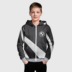 Толстовка на молнии детская BMW sport line geometry steel, цвет: 3D-меланж — фото 2